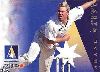 1997 Select Ansett Australia Test Series #AA3 Shane Warne Front