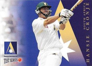 1997 Select Ansett Australia Test Series #AA8 Hansie Cronje Front