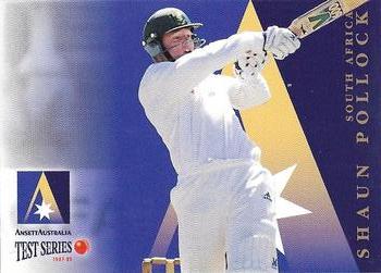 1997 Select Ansett Australia Test Series #AA9 Shaun Pollock Front