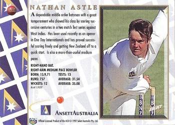 1997 Select Ansett Australia Test Series #AA11 Nathan Astle Back