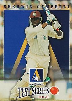 1996-97 Futera Ansett Australia Test Series #AA7 Sherwin Campbell Front