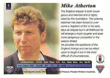 1994-95 Futera Cricket #9 Mike Atherton Back
