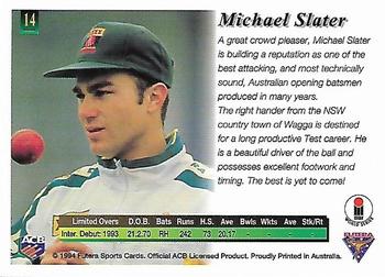 1994-95 Futera Cricket #14 Michael Slater Back
