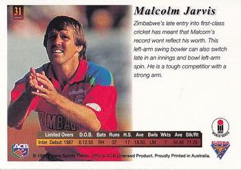 1994-95 Futera Cricket #31 Malcolm Jarvis Back