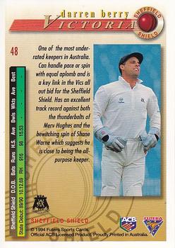 1994-95 Futera Cricket #48 Darren Berry Back