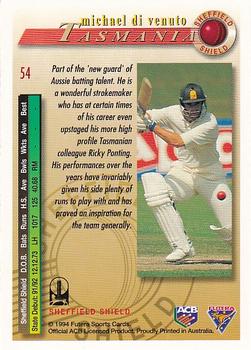 1994-95 Futera Cricket #54 Michael Di Venuto Back