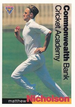 1994-95 Futera Cricket #106 Matthew Nicholson Front