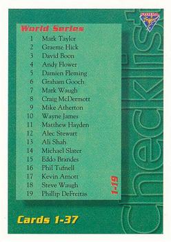 1994-95 Futera Cricket #107 Checklist 1-37 Front