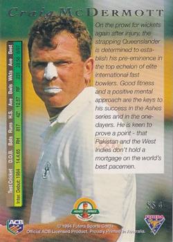 1994-95 Futera Cricket - Super Series #SS 4 Craig McDermott Back