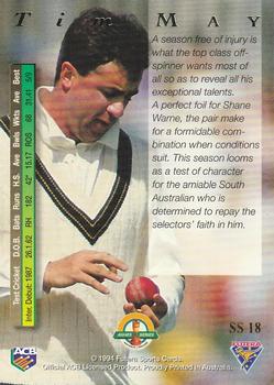 1994-95 Futera Cricket - Super Series #SS 18 Tim May Back