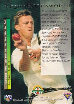 1994-95 Futera Cricket - Super Series #SS 19 Wayne Holdsworth Back