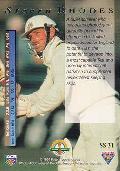 1994-95 Futera Cricket - Super Series #SS 31 Steven Rhodes Back