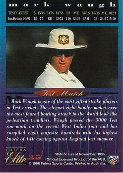 1996 Futera Elite #35 Mark Waugh Back