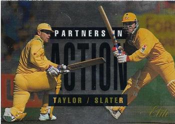 1996 Futera Elite #47 Mark Taylor / Michael Slater Front