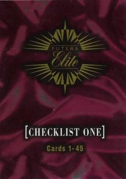 1996 Futera Elite #59 Checklist 1-45 Front