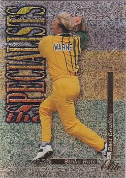 1996 Futera Elite - The Specialists #TS14 Shane Warne Front