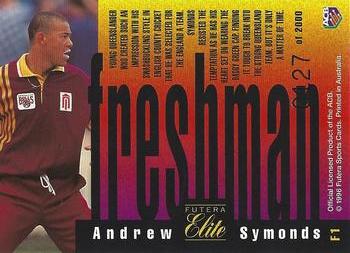 1996 Futera Elite - Freshman #F1 Andrew Symonds Back