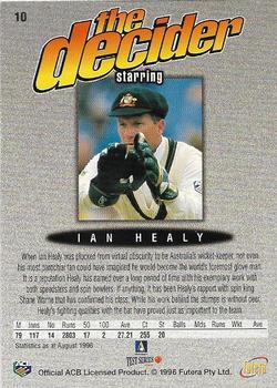 1996 Futera The Decider #10 Ian Healy Back