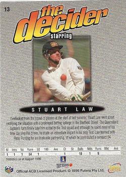 1996 Futera The Decider #13 Stuart Law Back
