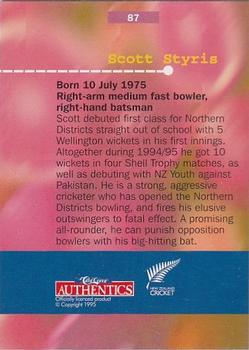 1996 Card Crazy Authentics High Velocity #87 Scott Styris Back