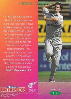 1996 Card Crazy Authentics High Velocity - Master Blasters #1 Chris Cairns Back