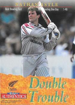 1996 Card Crazy Authentics High Velocity - Double Trouble #NNO Nathan Astle Back