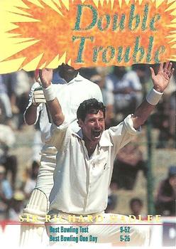 1996 Card Crazy Authentics High Velocity - Double Trouble #NNO Sir Richard Hadlee Front