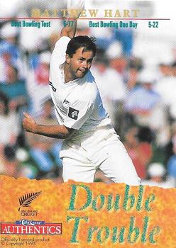 1996 Card Crazy Authentics High Velocity - Double Trouble #NNO Matthew Hart Back
