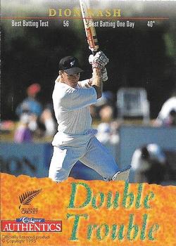 1996 Card Crazy Authentics High Velocity - Double Trouble #NNO Dion Nash Back