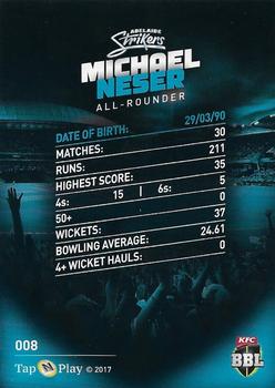 2017-18 Tap 'N' Play BBL Cricket #008 Michael Neser Back