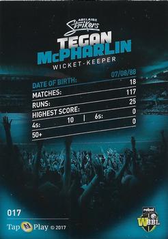 2017-18 Tap 'N' Play BBL Cricket #017 Tegan McPharlin Back