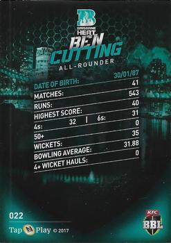 2017-18 Tap 'N' Play BBL Cricket #022 Ben Cutting Back