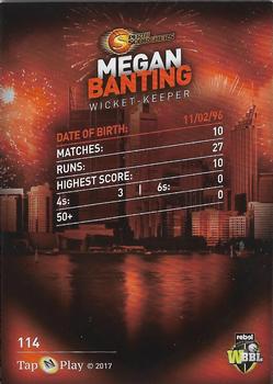 2017-18 Tap 'N' Play BBL Cricket #114 Megan Banting Back
