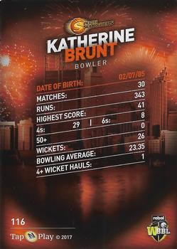 2017-18 Tap 'N' Play BBL Cricket #116 Katherine Brunt Back