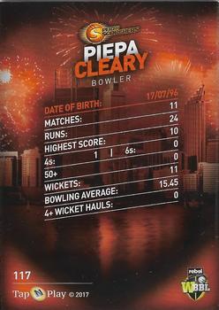 2017-18 Tap 'N' Play BBL Cricket #117 Piepa Cleary Back