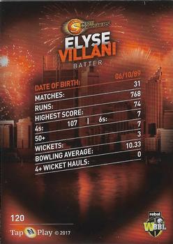 2017-18 Tap 'N' Play BBL Cricket #120 Elyse Villani Back