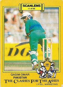1986-87 Scanlens Cricket #11 Qasim Omar Front