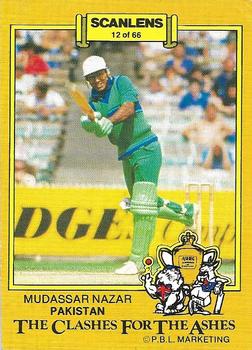 1986-87 Scanlens Cricket #12 Mudassar Nazar Front