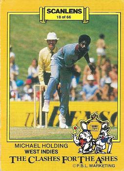 1986-87 Scanlens Cricket #18 Michael Holding Front