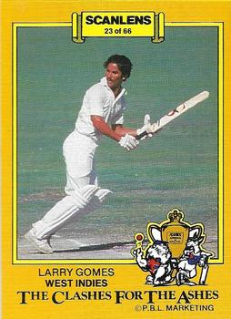 1986-87 Scanlens Cricket #23 Larry Gomes Front