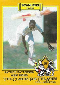 1986-87 Scanlens Cricket #26 Patrick Patterson Front