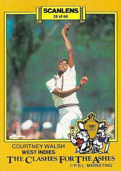 1986-87 Scanlens Cricket #28 Courtney Walsh Front