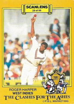 1986-87 Scanlens Cricket #29 Roger Harper Front