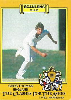 1986-87 Scanlens Cricket #39 Greg Thomas Front
