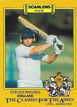 1986-87 Scanlens Cricket #43 Steven Rhodes Front