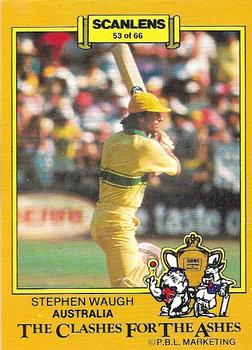 1986-87 Scanlens Cricket #53 Stephen Waugh Front
