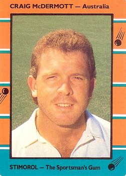 1988-89 Scanlens Stimorol Cricket #4 Craig McDermott Front