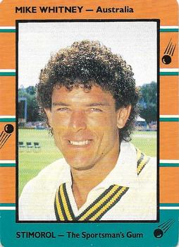 1988-89 Scanlens Stimorol Cricket #10 Mike Whitney Front