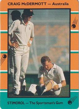 1988-89 Scanlens Stimorol Cricket #58 Craig McDermott Front