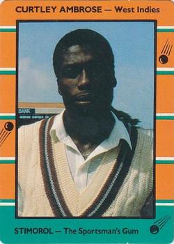 1988-89 Scanlens Stimorol Cricket #89 Curtley Ambrose Front